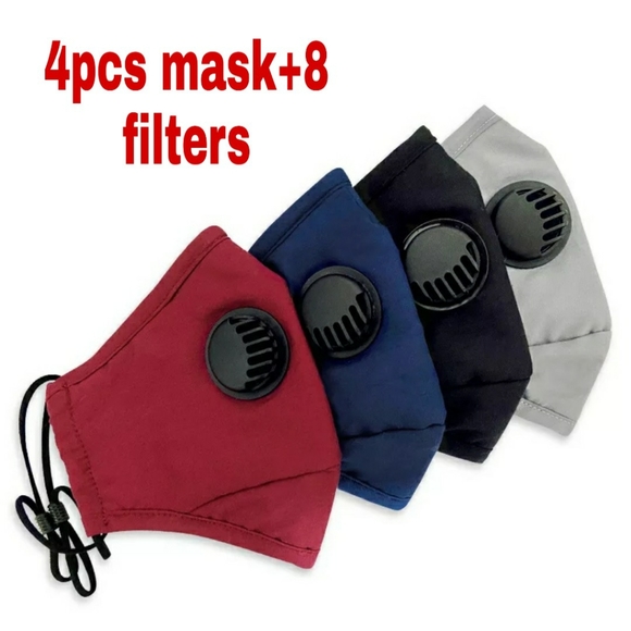 Accessories - 4pcs cotton reusable washable breathable face mask